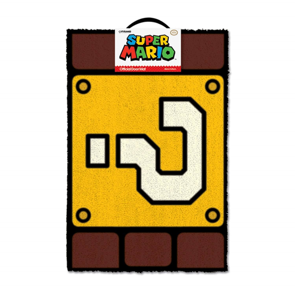 Zerbino Super Mario Question Mark Block Cm 60X40 Gp85084 Zerbino Super Mario Question Mark Block Cm 60X40 Gp85084